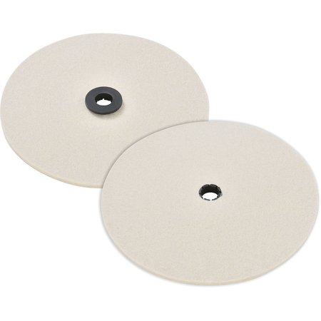 GLOBAL INDUSTRIAL Replacement Felt Pads for Mini Floor Scrubber, 2PK 641379